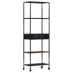 vidaXL raamatukapp, 60 x 35 x 180 cm, t&ouml;&ouml;tlemata mangopuit ja raud