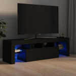 vidaXL telerialus LED-tuledega, must, 140 x 35 x 40 cm