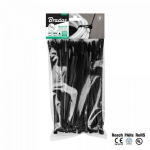 Kaablisidemed Bradas 7,6 x 300 mm, 100 tk., avatavad, must