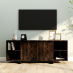 vidaXL telerialus, suitsutatud tamm, 130 x 35 x 50 cm, puitlaastplaat, Ruda