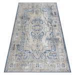 Dywan Struktuuriline Sole D3871 Ornament, raam - lamedad kootud sinakas/beežikas