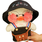 Pehmest pl&uuml;&uuml;sist part lalafanfan musta m&uuml;tsiga, 32 cm