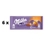 &Scaron;okolaad Milka karamellt&auml;idisega, 100 g x 6 tk
