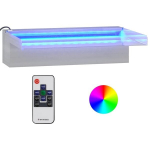 vidaXL purskkaevu kosk RGB LED-tuledega, roostevaba teras, 30 cm