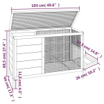 vidaXL k&uuml;&uuml;likupuur, hall, 103 x 44 x 69,5 cm, m&auml;nnipuit