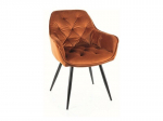 S&ouml;&ouml;gitoolide komplekt Signal Cherry Velvet, 2 tooli, oranž/must