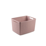 Korv džuut L 20L 36x28x23cm roosa