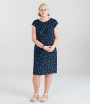 Hansmark naiste kleit Rosalind-L 66149*01, tumesinine/beež