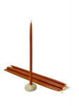 Peenikesed naturaalsest mesilasvahast k&uuml;&uuml;nlad, 10 tk, 25 cm, oranžid