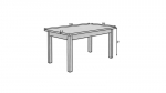 Laud ADRK Furniture Rodos 56, pruun