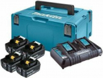 Aku ja laadija komplekt Makita BL1860Bx4+DC18RD, 18V
