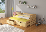 Lastevoodi ADRK Furniture Tomi koos k&uuml;ljekaitsega, 80x180 cm, pruun