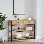 vidaXL konsoollaud, Sonoma tamm, 100 x 25 x 75 cm, tehispuit