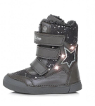 Talvesaapad lastele D.D.Step, nahast W068-368BM.Dark Grey.