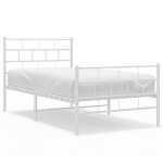 Voodiraam vidaXL, 107x203 cm, valge