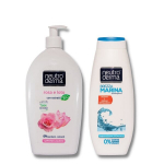 Bio seep n&auml;ole ja k&auml;tele Lootos ja Roos ja du&scaron;igeel Meretuul Komplektis 2 tk 1000ml+ 750ml