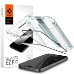Spigen GLAS.TR EZ FIT FC Klaasist kaitse iPhone 15 Pro Max jaoks (must raam) 2 tk komplektis
