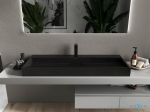 Konglomeraadist valamu Mexen Ava 1/O, 120x46 cm, Black mat