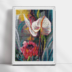 Teemantmosaiik raamiga TM Varvikas - Tropical bouquet LE154e, 30x40 cm