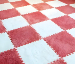 Pehme pl&uuml;&uuml;skattega vahtplastist puslematt servadega, 60*60cm, komplektis 9 osa, LIVMAN E-Z