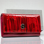 Naiste rahakott naturaalsest nahast Cavaldi, punane