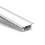 S&uuml;vistatav alumiiniumprofiil mattklaasiga 1-5 rida LED-ribadele, 3 m x 74 mm x 35 mm