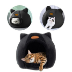 Pehme kassi voodi, must