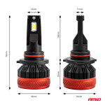 LED esitule pirnid HB4 9006 90W X3 Series Canbus Amio 02983