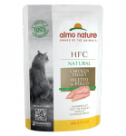 Almo Nature HFC Jelly, kassidele m&otilde;eldud t&auml;iendav toit, kanafilee ja juust želees, 24x55g