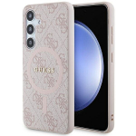 Guess 4G kollektsiooni odinis metallist kaitse&uuml;mbris logoga MagSafe, m&otilde;eldud Samsung Galaxy S24 - roosa