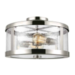 Plafoon sufitowy Feiss Harrow, nikkel, 2x E27