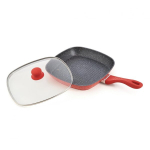 Grillpann koos kaanega alumiinium mittetekkiva kattega 28x4 cm HR-BET-OR28, COOKING BY HEINNER