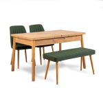 4-osaline s&ouml;&ouml;gitoa komplekt Kalune Design Santiago Atlantice, pruun/roheline