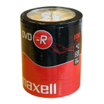DVD-R plaadid Maxell, 4,7GB, 16X, 120 min., 100 tk