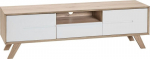 TV-kapp Beliani Forester, valge/pruun