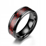 Pulmar&otilde;ngad GOTHIC STEL 316L r.22 O40-GOTH-RED-22, Vestuviniai žiedai GOTIKOS STEL 316L r.22