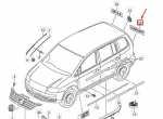 Volkswagen Touran Embleem Logo 1T 2003-2010 Originaal 1T0853687A739