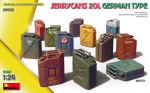 Liimitav mudel MiniArt 24002 Jerrycans 20L German Type 1/24