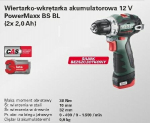 Kruvikeeraja-puur Metabo PowerMaxx BS BL, 12 V, 2x2,0 Ah
