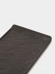 Wilmax taldrik, 30x9,5 cm, Stačiakampė porcelianinė lėk&scaron;tė juoda Wilmax 30x9,5 cm