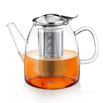 Wilmax teekann, 1450 ml, Stiklinis ąsotis arbatai ir žolelėms "Wilmax" metalinis virimo aparatas 1,45 l