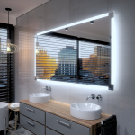 Peegel LED-valgustusega Vannituppa, Magamistuppa, Elutuppa - Riga - 180 cm, 60 cm, LED Veidrodis Modelis - Riga 180 cm x 60 cm