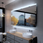 Peegel LED-valgustusega Vannituppa, Magamistuppa, Elutuppa - Seoul - 100 cm, 80 cm, LED Veidrodis Modelis - Seoul 100 cm x 80 cm