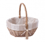 Home4You vitstest korv Willi Stripe, 33x25x17/34ncm