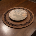 Stalo kilimėlio rinkinys (4 vienetai) Seljuk - Wenge