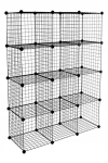 Modulaarne metallkapp x12 33x33x33cm, must