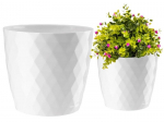 &Uuml;mmargune plastikust pott valge 20 cm Cristal