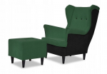 ARI tugitool koos jalatoega Scandinavian Family Furniture roheline ja must