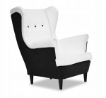 ARI DUO Skandinaavia k&otilde;rvaklappidega tugitool Family Furniture valge ja must magamistuba