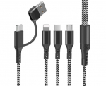 LTC 3in2 SUPERIOR KAABEL USB-VALGUS|USB-C|microUSB - USB|USB-C 1.2m 3A MUSTA
